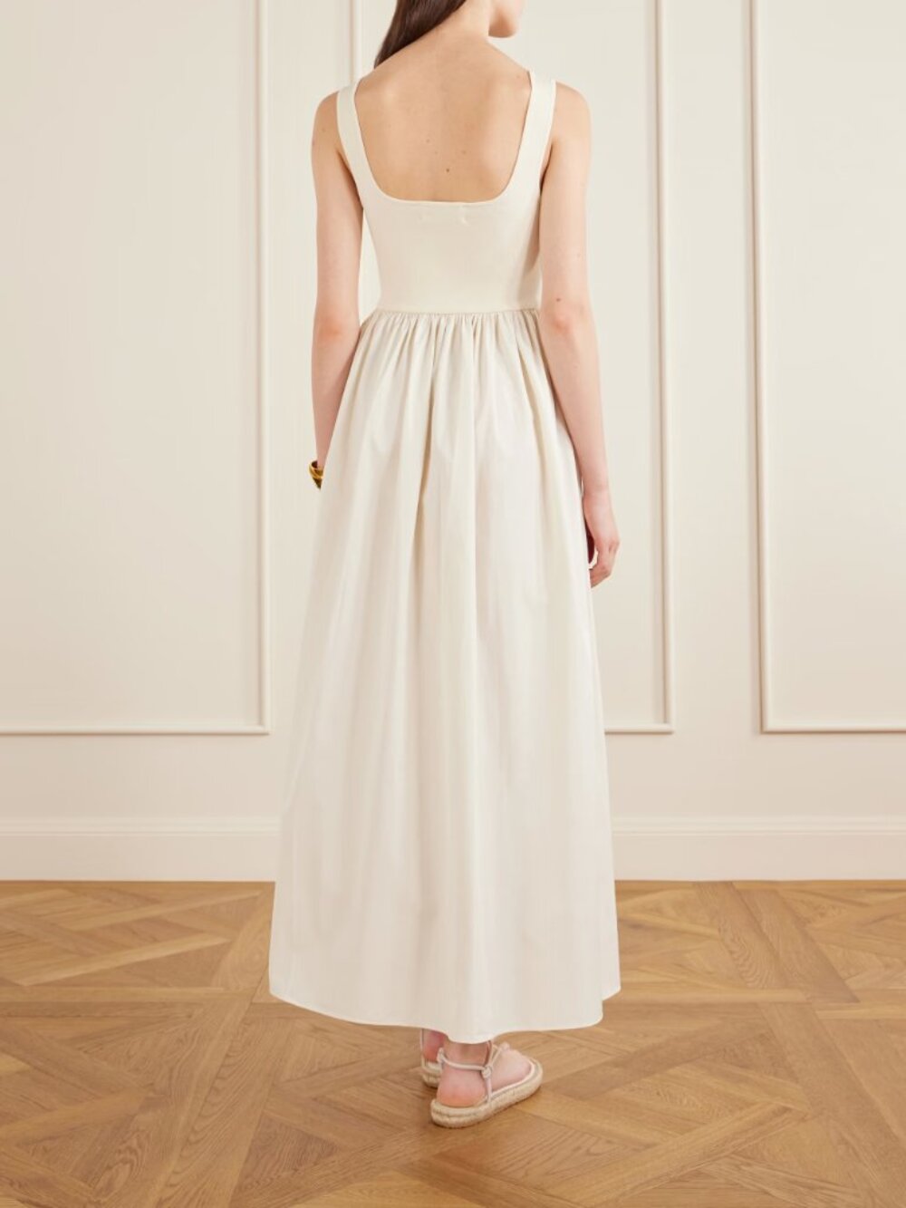 MATTEAU Cotton-poplin and stretch-knit maxi dress - Picture 3 of 4